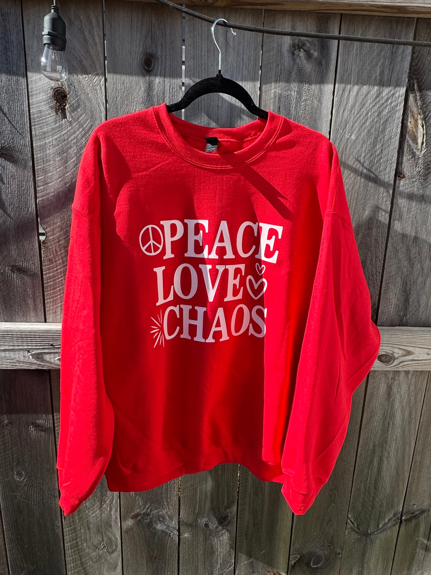 Peace Love Chaos - Adult Crewnecks