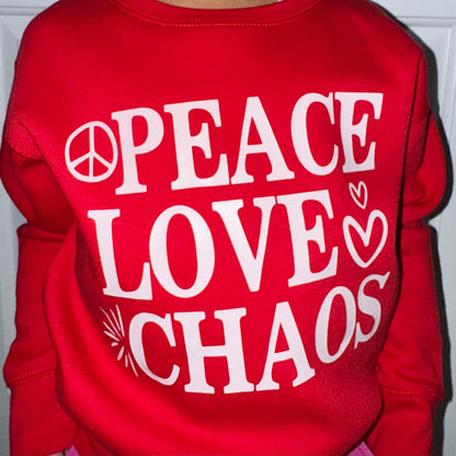 Peace Love Chaos - Kids Crewnecks ❤️