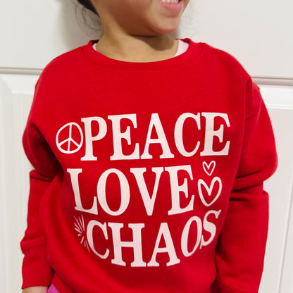 Peace Love Chaos - Kids Crewnecks ❤️